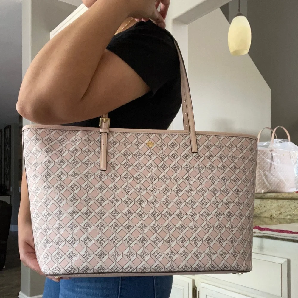 New Tory Burch geo logo targe zip tote - Picture 6 of 10